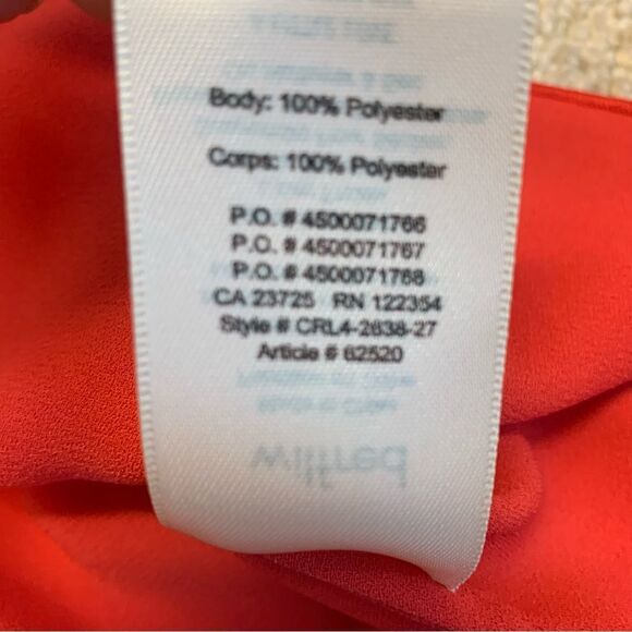 𝅺ARITZIA wilfred promener red off the shoulder ruffle frill blouse Sz XXS - Picture 7 of 10